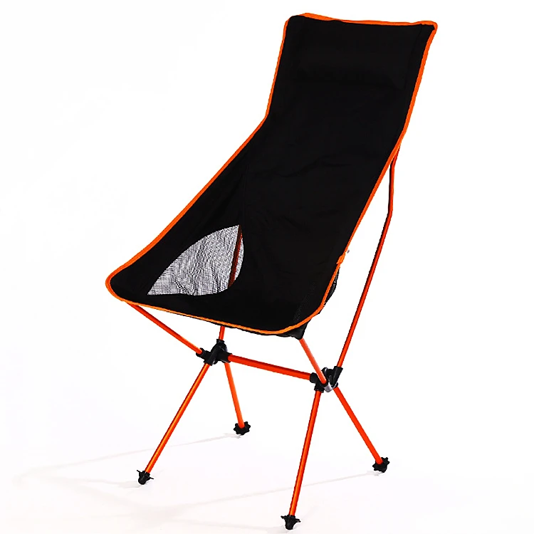 Camping Accessories Sturdy Lightweight Folding Chair Aluminum Oxford Quick Open Fishing Moon Camping Folding Chair