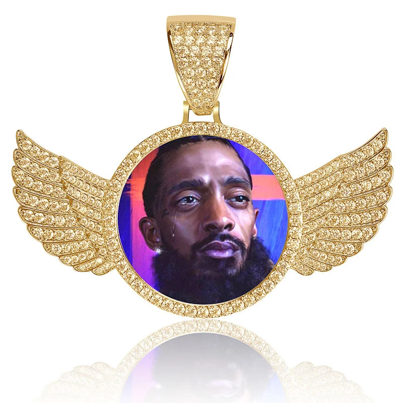 
Custom Photo pendant Memory Medallions picture Necklace Tennis Chain Hip Hop Jewelry Personalized Cubic Zircon Chains 
