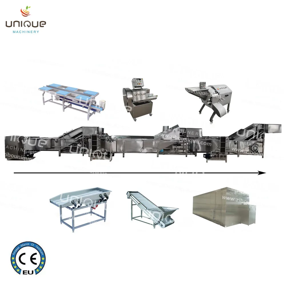Good Effect vegetable Quick-frozen Food Production Line Okra Processing Blanching line