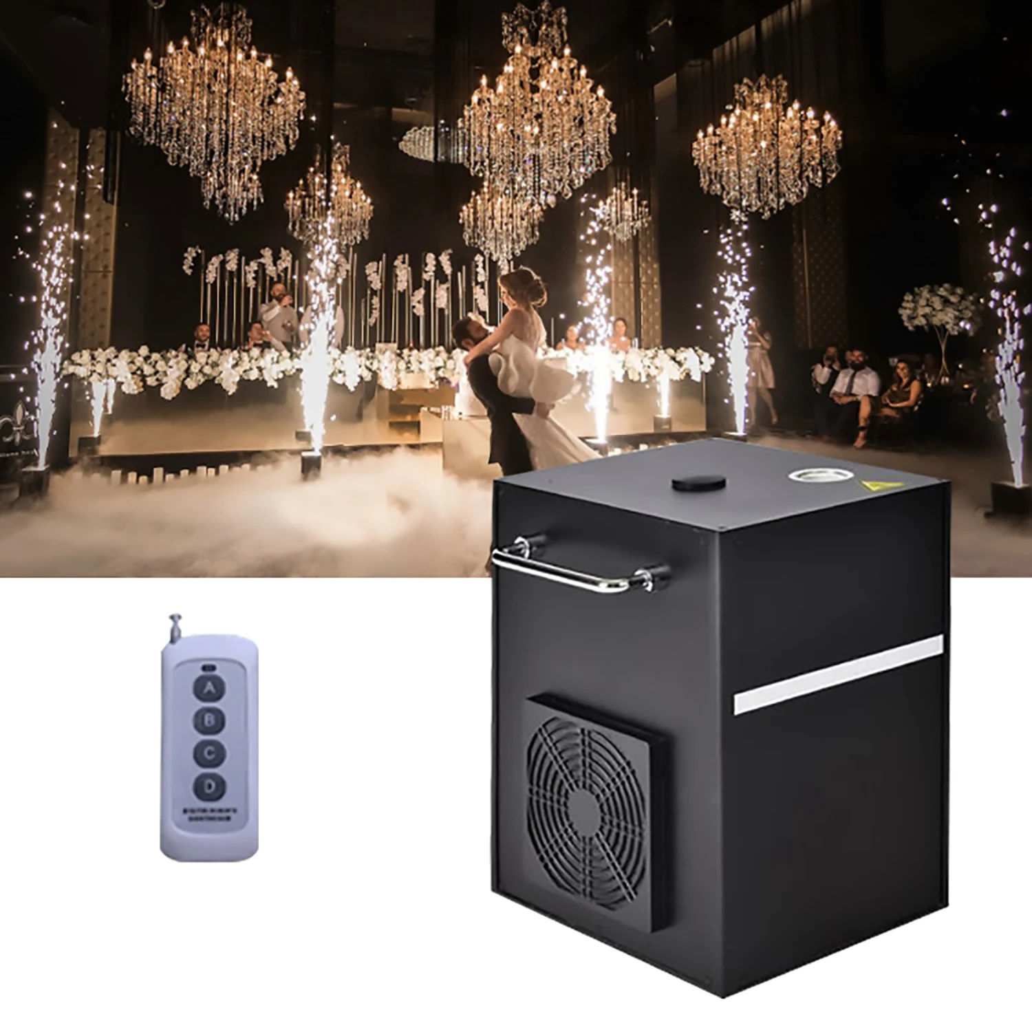 Safety Pyrotechnic Igniter Wireless Remote Control  Firing System 8 Cues Fountain Firewroks Display Cold Spark Machine