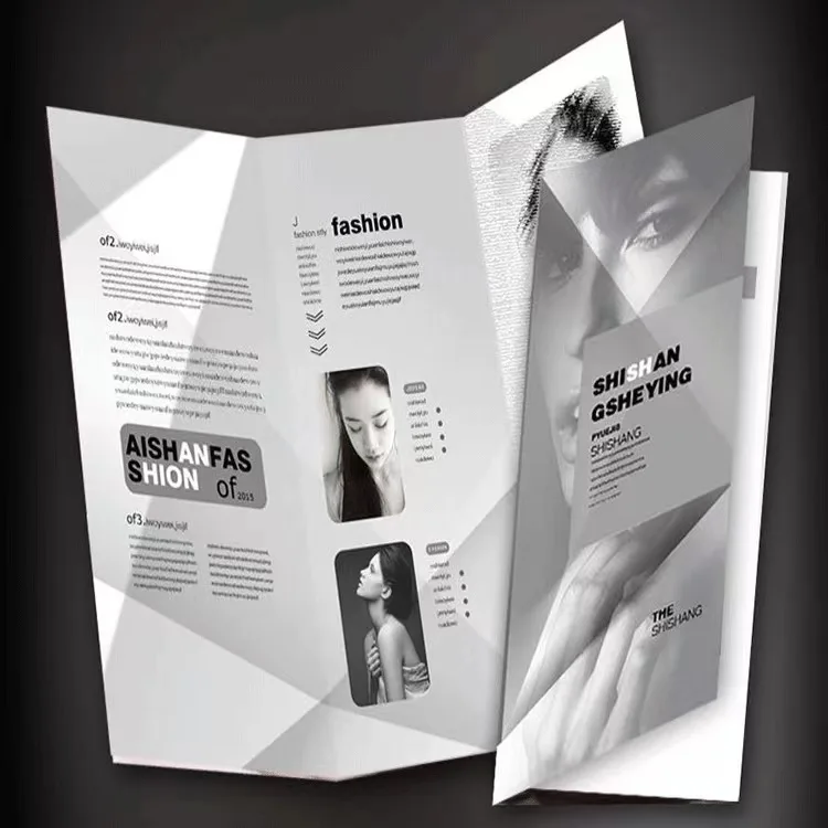 Customized Printed Flyer Trifold Brochure Instruction Manual Advertising Leaflet Takeout Menu Poster Printing