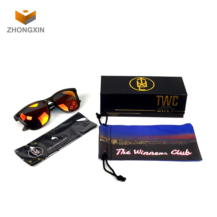 High quality wholesale durable sunglasses packaging boxes custom logo flip top eyewear paper box