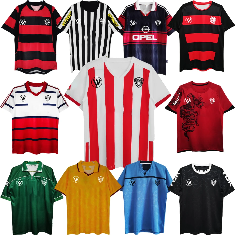 Thailand quality retro soccer jerseys retro football shirt vintage classic stripes soccer jersey retro football Jersey
