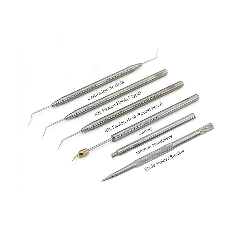 Hot sale stainless steel ophthalmic surgical instruments 21pcs cataract surgical set