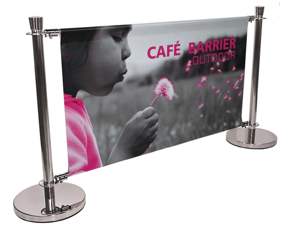 OEM Printing Cafe Barrier Indoor Modern Elegant Stylist Barrier System Stool