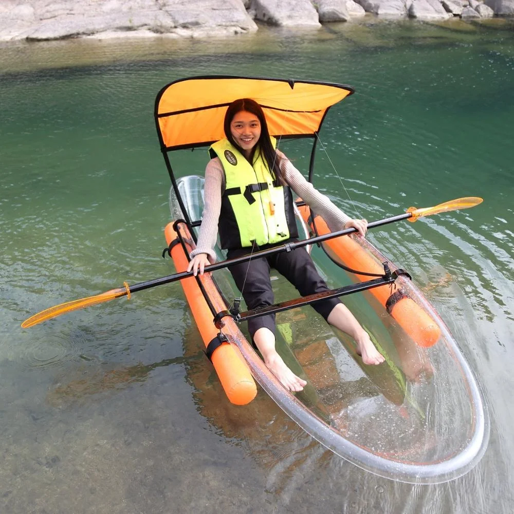 
New Style High Quality PC Material Sit On Top Plastic Fishing Kayak for 2 Person <span style=