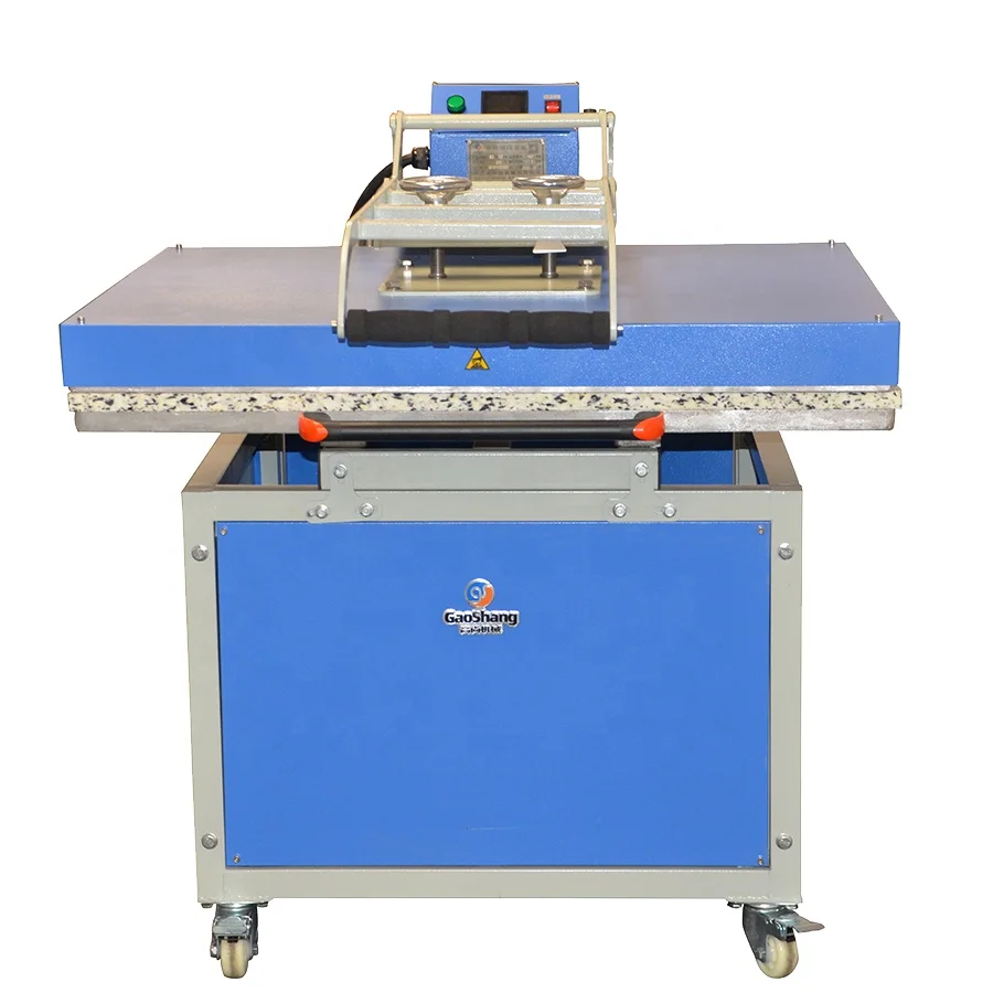 Manual operation hand force clamp-shell large printing size textile thermol heat press machine for 80x100cm