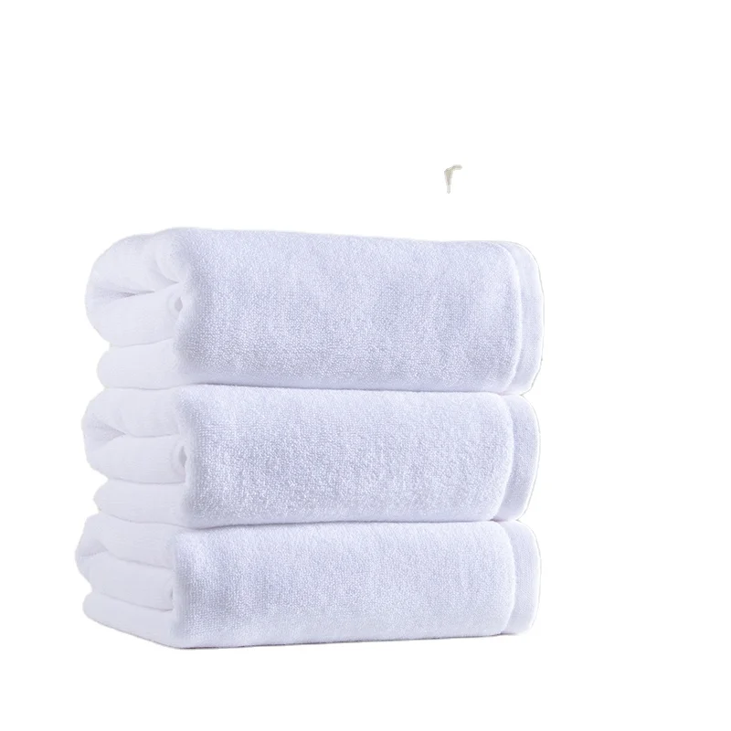 Stock size white terry towel sauna high quality bath towel hotel towel
