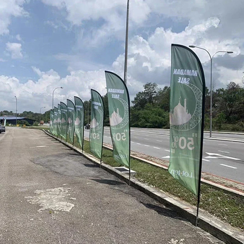 Trade Show Advertising Flying Beachflag Banner Sign Custom Teardrop Flag