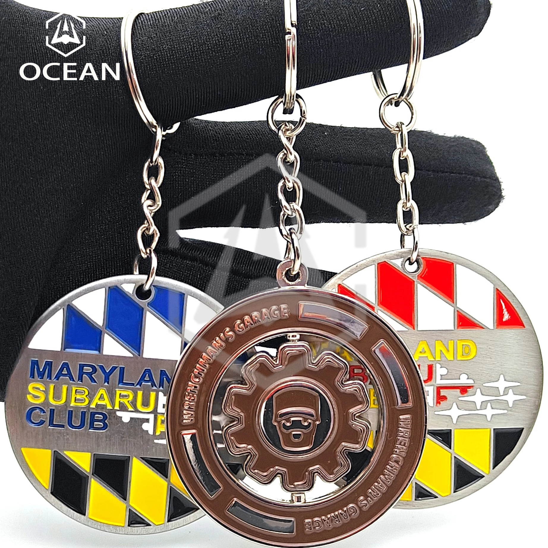 Wholesale Zinc Alloy 3D Metal Antique Bronze Enamel Basketball Keychain