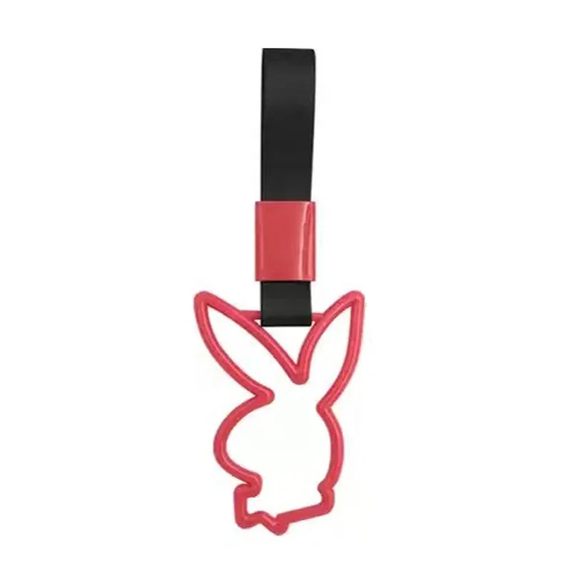 JDMotorsport88 Car Accessories Interior Decoration Rabbit Shape JDM Train Bus Handle Hand Strap Drift Charm Strap Warming Ring