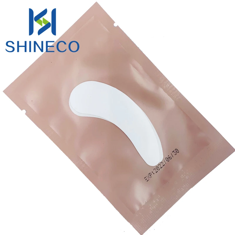 Factory Private logo Self Adhesive  OEM Collagen Gel wet eye pads under eye pads for eyelash extensions Leaf shape