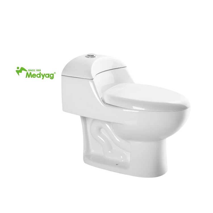 Medyag Elongated Toilet Supplier Ceramic Siphonic South American Siphon One piece Inodoro Cheap Toilet
