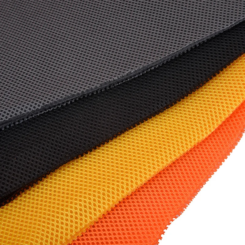 Low MOQ Textile Sandwich 3d Air Spacer Mesh Fabric 3mm Black Sandwich Mesh Fabric 3d Air