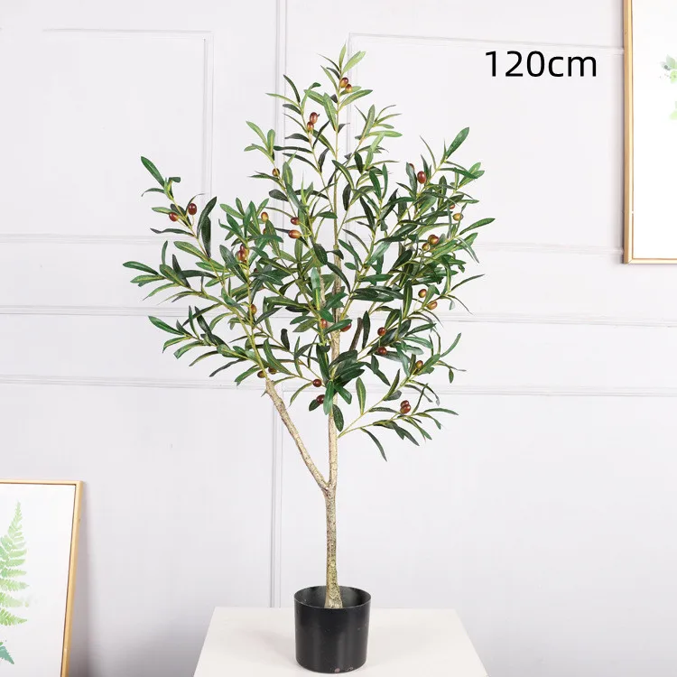 Fake Olive Tree Potted Plant Indoor Large Floor Standing Simulation Tree Bonsai Artificial Olive Tree Ornament