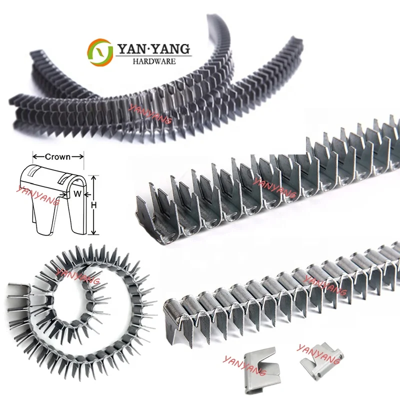 Yanyang industrial staples galvanized steel cage fixing clips hog ring C ring loose nails