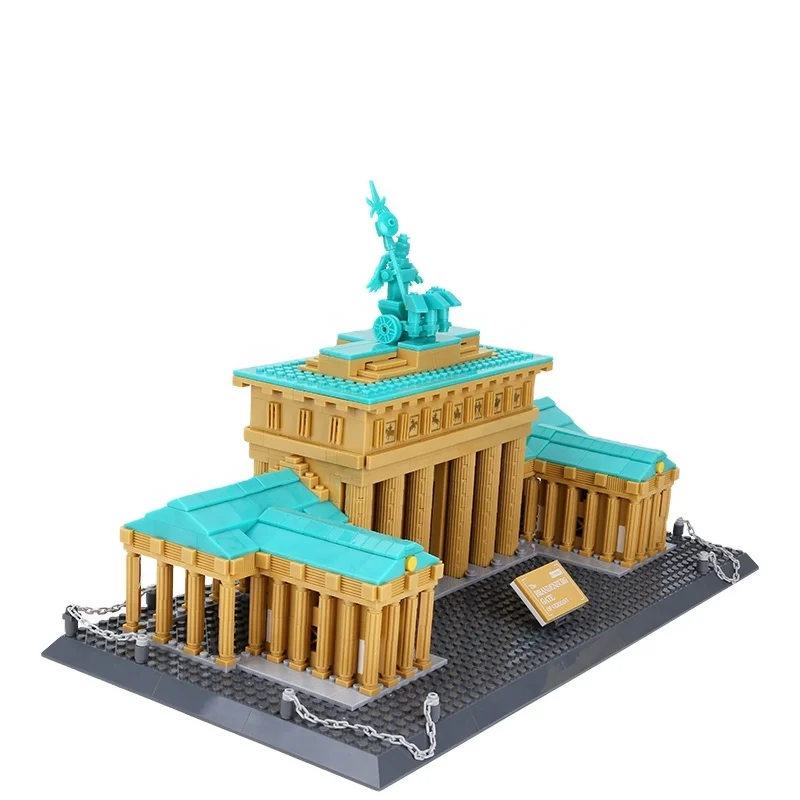 WANGE building block 6211 THE BRANDENBURG GATE OF BERLIN diy construction assemble brick Lepining toy educational for kids