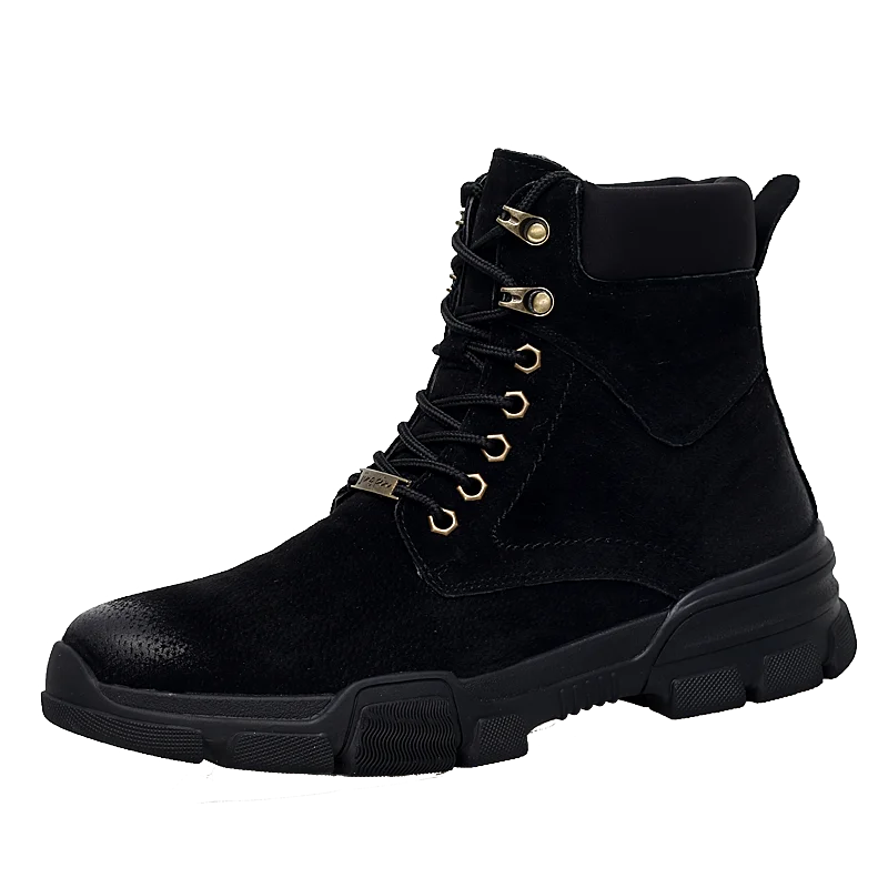 
Latest style hiking military waterproof warm lace-up ankle outdoor casual winter boots for men 