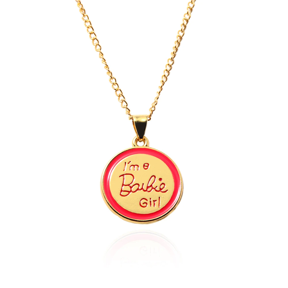 All-Match Cute Woman English Letter Pendant Anime Necklace Girly Heart Sweet Jewelry Accessories Gifts Fashion Necklace