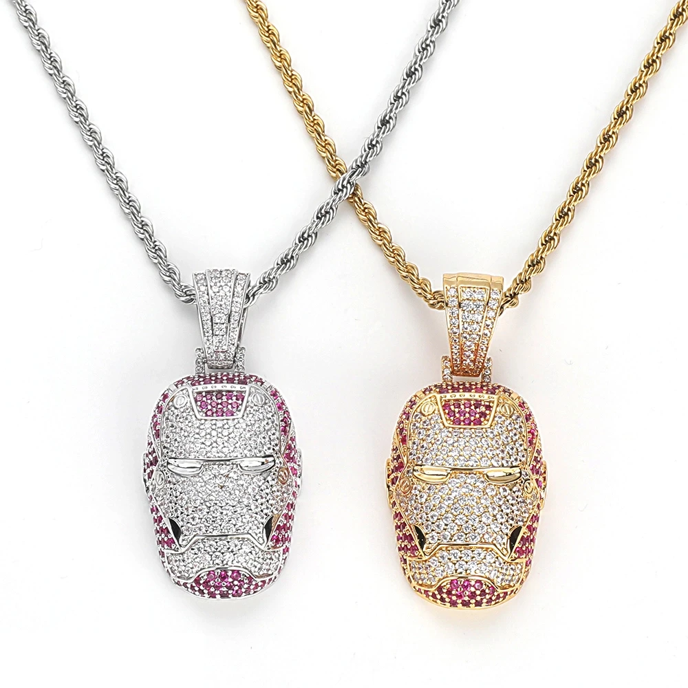 Fashion Hiphop Jewelry  Chain Cubic Zirconia With  Clasp Custom  Necklace Pendant