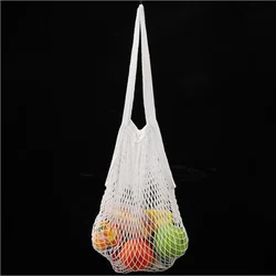 Reusable Mesh Grocery Bags Net Produce Bags Cotton String Chic Tote Shopping Bags with Sturdy Handle