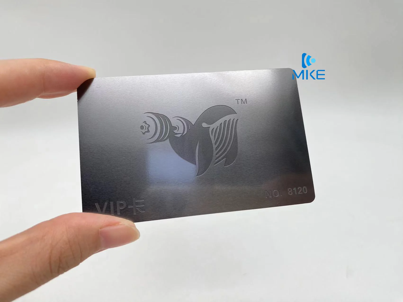 Custom matt black membership gift Different Barcode metal business cards