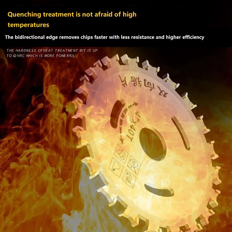 Outdoor cutting two-way tooth carbide Angle grinder Woodworking double-sided saw blade durable cutting machine double-headed saw