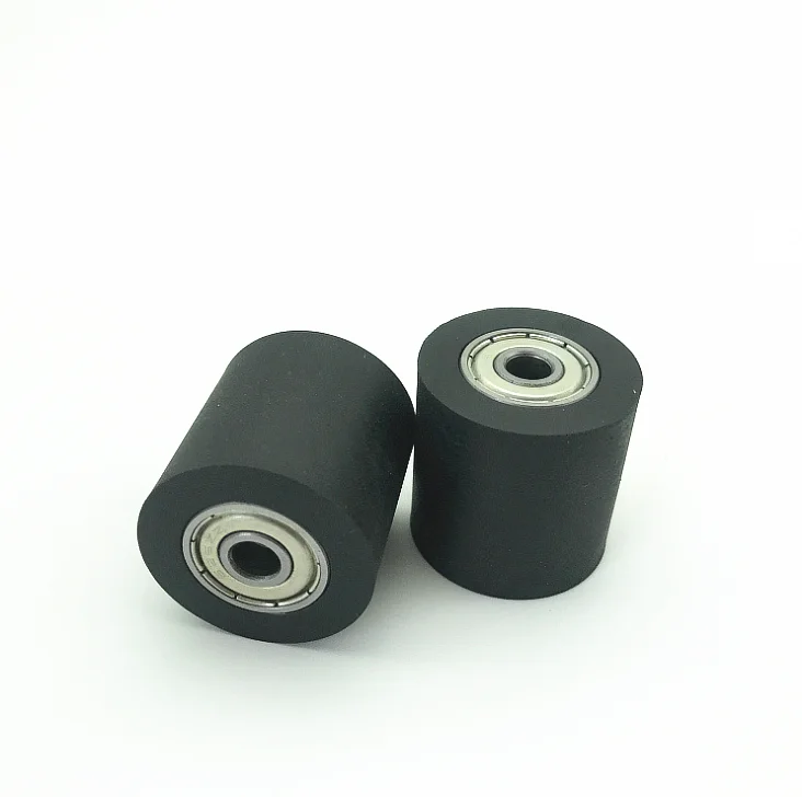 Custom Color 10*30*30mm Polyurethane PU roller Wheels with 6800ZZ bearing