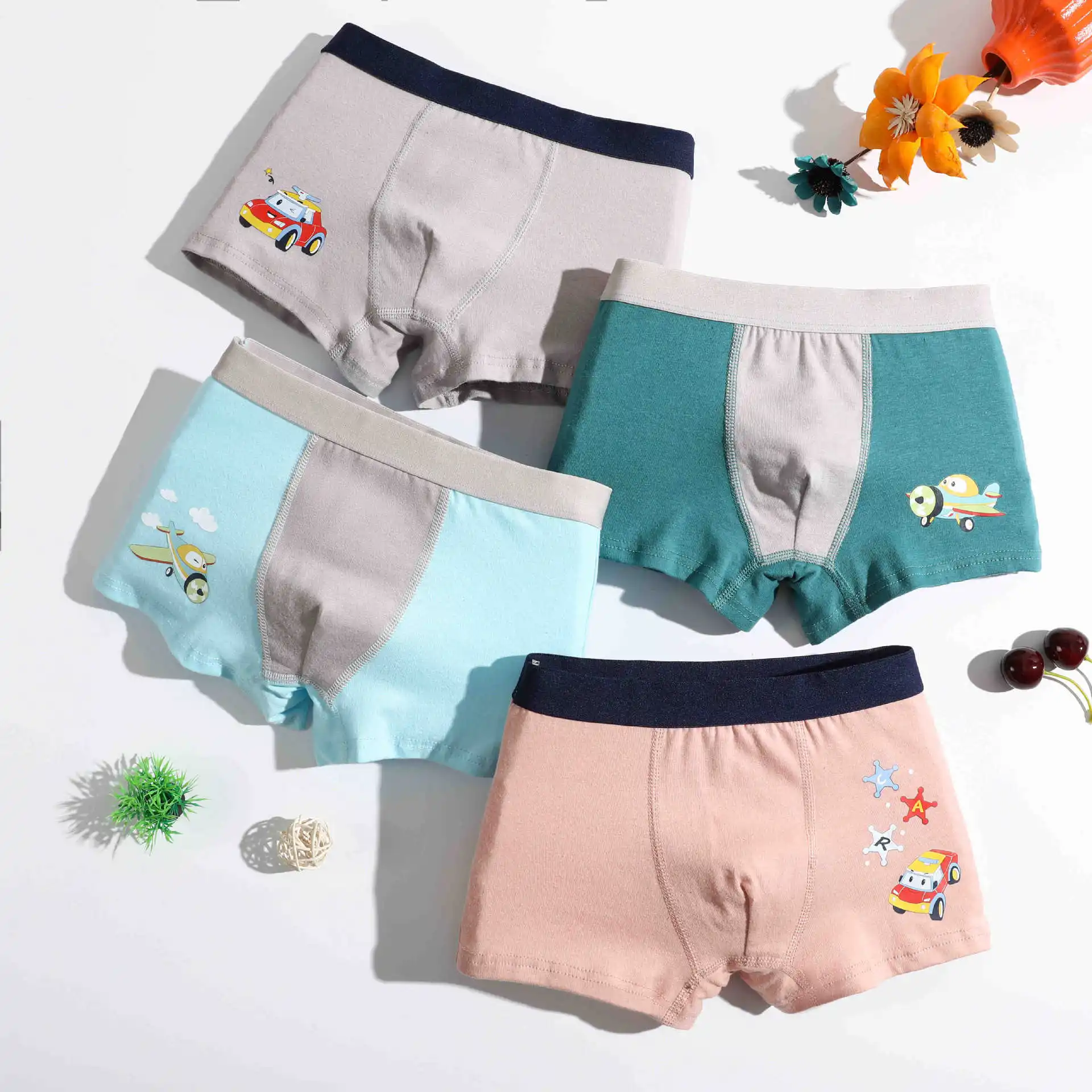 Kids Underwear Boys Children S Panties High Quality Fancy 95 Cotton Sex Cartoon Casual Animals OEM Spandex Style Time Lead Color