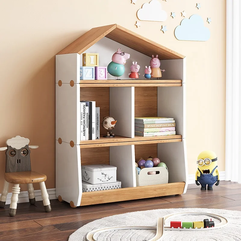 Высокое качество большое пространство для хранения детская спальня полка для хранения книжный шкаф для детей книжные полки для хранения