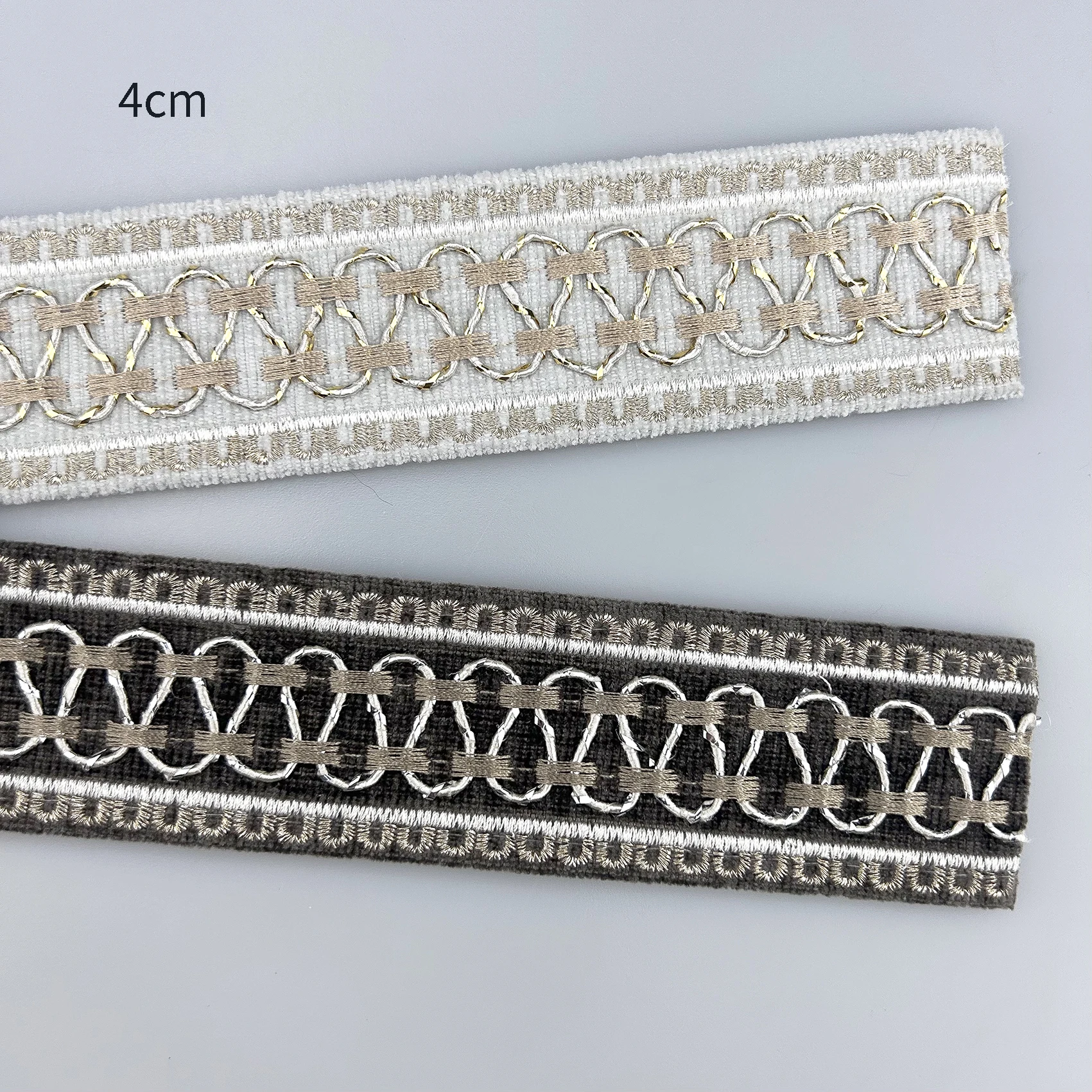 Wholesale of High-end New Chinese Style Spliced Embroidered Curtains with Side Woven Straps and Fabric Decorations