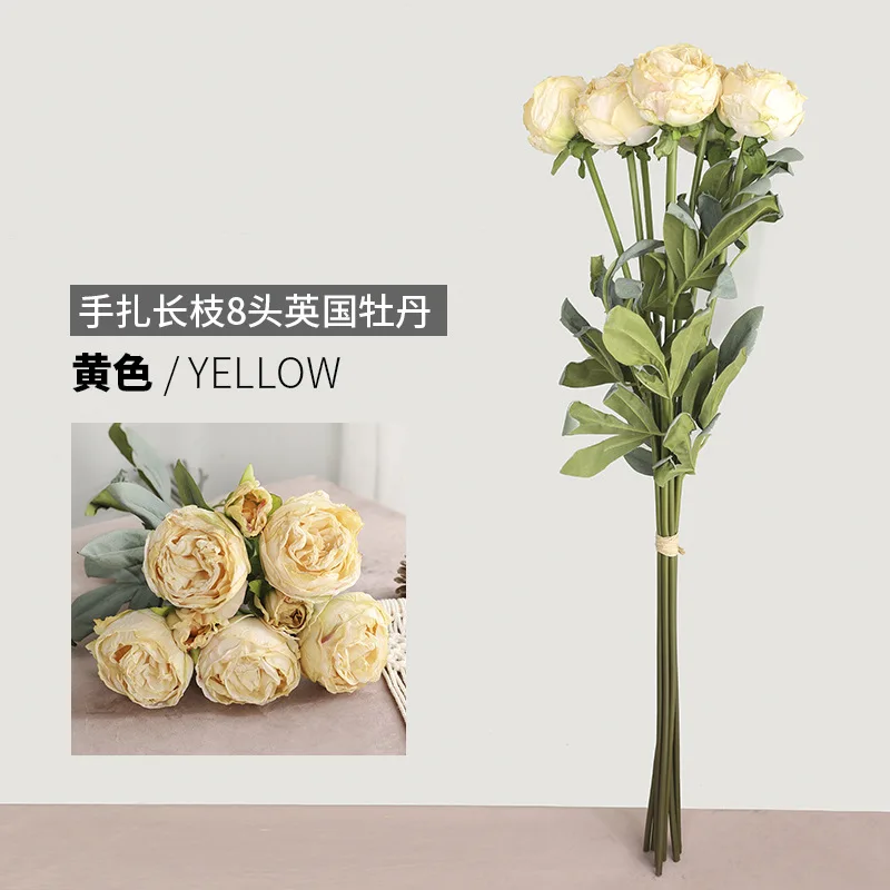 Indoor Center Pieces Ine Peony 3D Nail Calla Lily Cherry Blossom Flowers Decoration With Lights