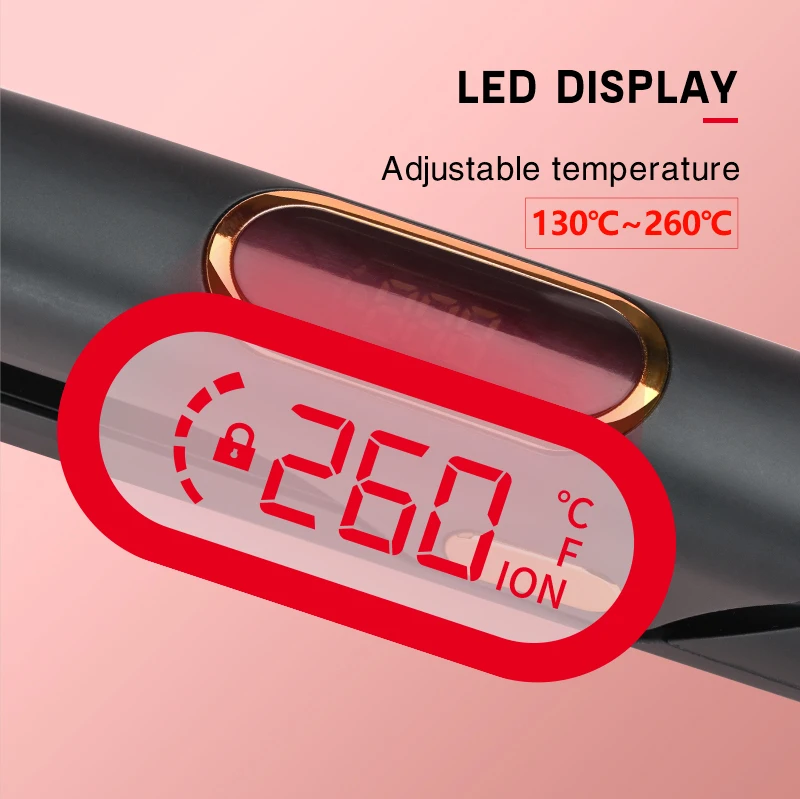 WMARK G52-HS003 RTS High Temperature 260C-500F Dual MCH Heater Titanium Plates Ion Flat Iron Hair Straightener For Salon