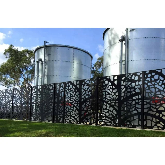 Garden Fence Decoration Commercial Laser Cut Metal Fencing Panel and Exterior Enclosures Decorative Laser Cutting Aluminum