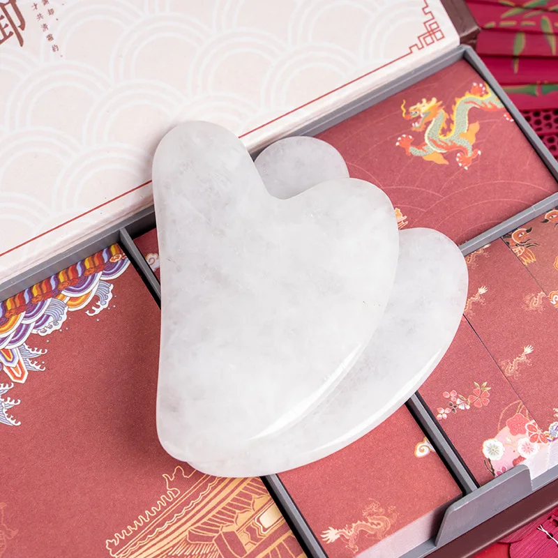 Hot selling massaggiatore viso gua sha massager different colors heart shape face neck body gua sha