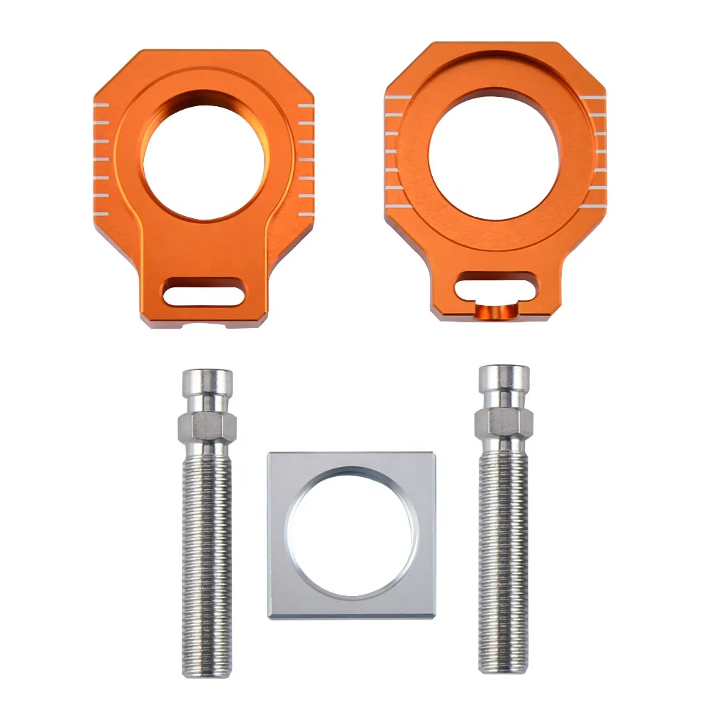 NiceCNC Offroad Billet Rear Axle Blocks Chain Adjuster For KTM 500 EXC-F 2000-2019 2020-2023 125SX 450SX-F 2000-2012