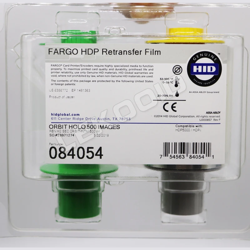 HID Fargo 84054 ID CARD Laminate and film,084054 holographic film
