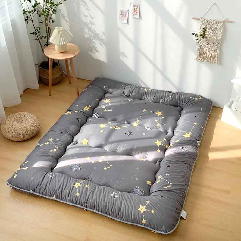 Futon Mattress, Floor Folding Roll Up Tatami Mat, Memory Foam and Down Alternative, Easy to Store and Portable for Camping