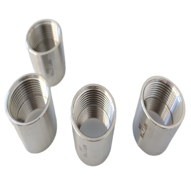Stainless steel 304 precision turning inner thread double head inner thread circular pipe clamp welding screw thread