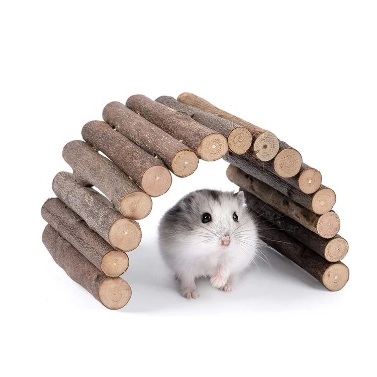 Wooden Hamster Ladder Bridge for Guinea Pig Chinchilla Rat Rodent Mice