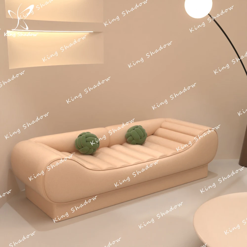 Modern Luxury Leather Cushion Salon Furniture Waiting Sofa Chairs / Sofa Bed European Style Home Furniture Living Room Sofa