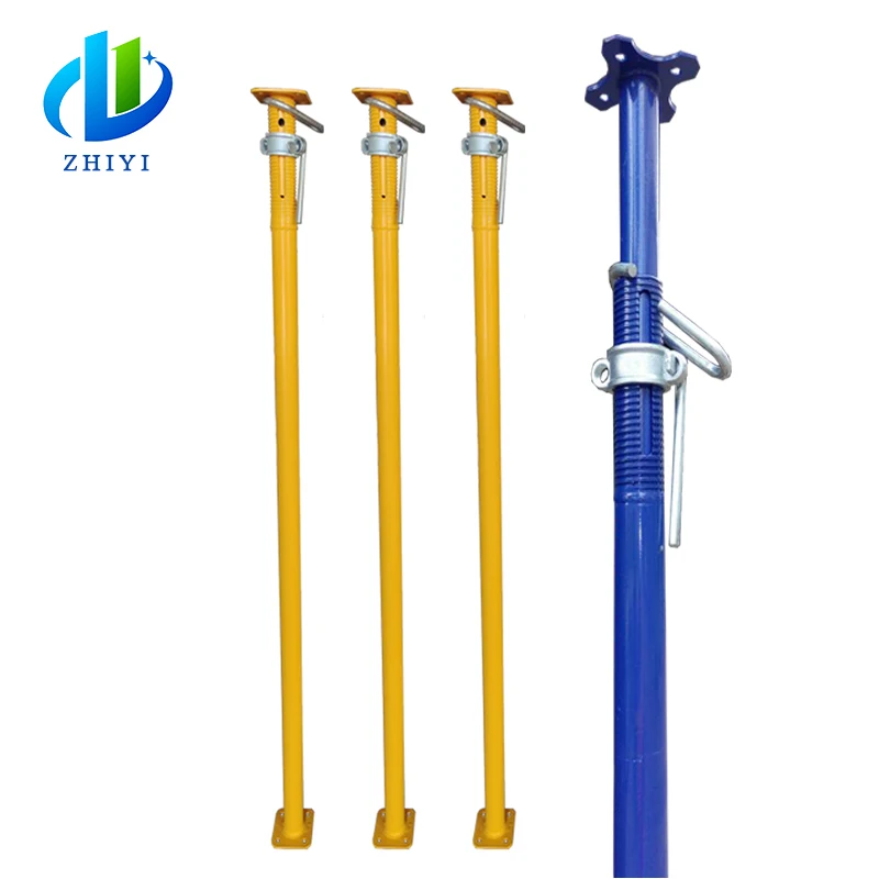 Building Constructions Adjustable Painted Acrow Props Steel Jack Post 4mm Turkey