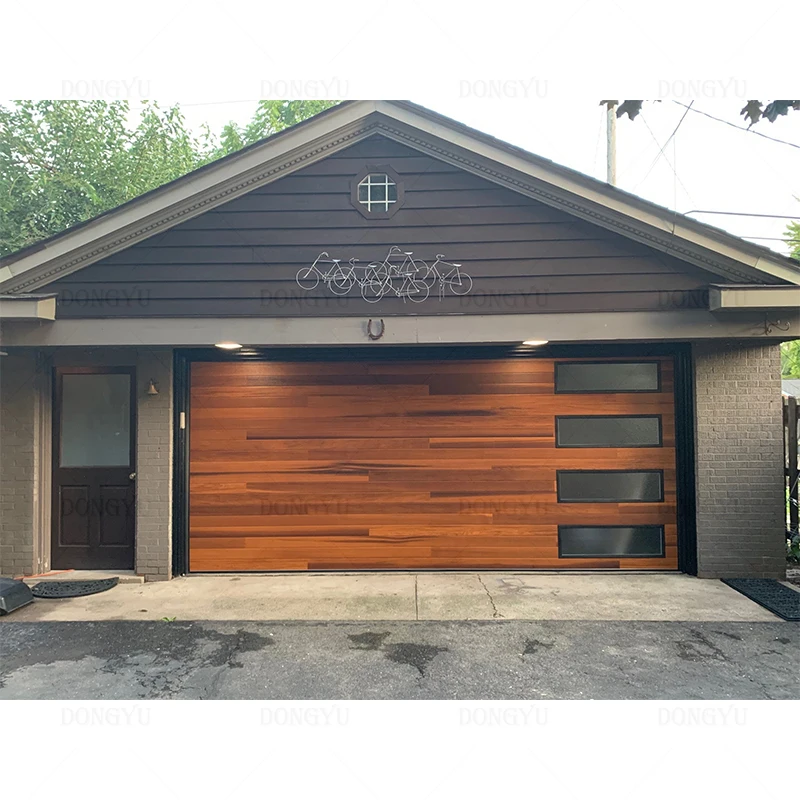 Aluminium Garage Door Sectional Modern Industrial Automatic Aluminum Glass Bifold Garage Door