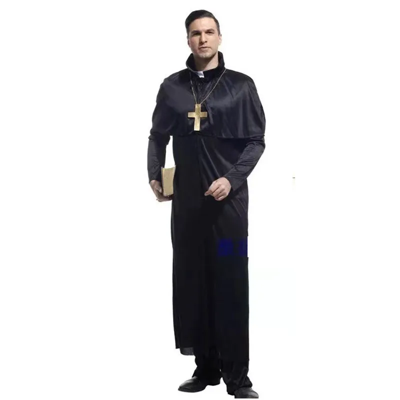 In-Stock Halloween Costume Black High Quality Men wholesale Hot Sale Halloween Cosplay Costume