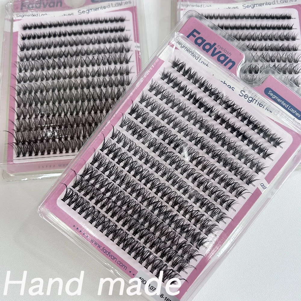 Private Label Segment Thick Diy Eyelashes High Quality Mink Private Label Silk Cluster Lash Kits Lash Cluster EyelashsExtension