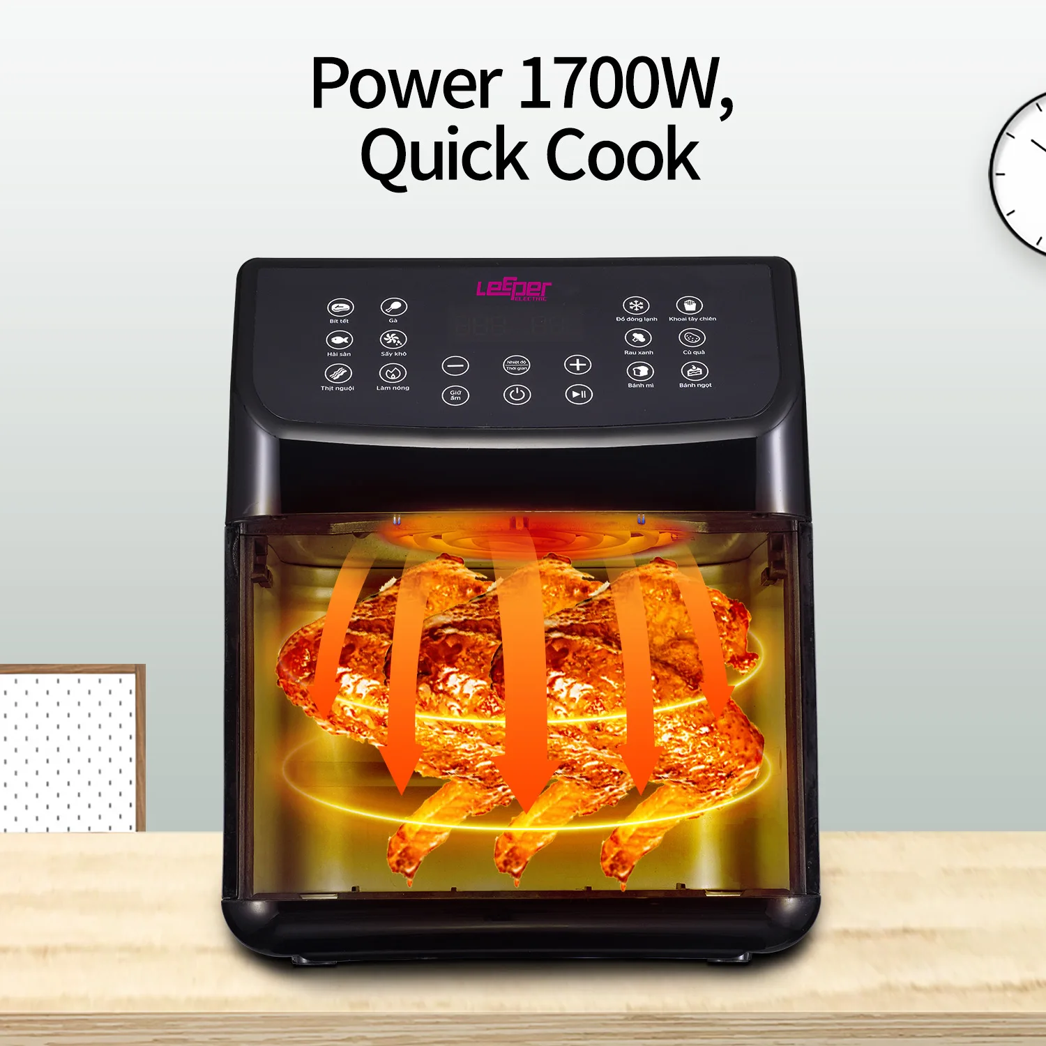 Air Fryer 7L Touch Screen Double basket Easy Clean Non-stick Coat Without Oil
