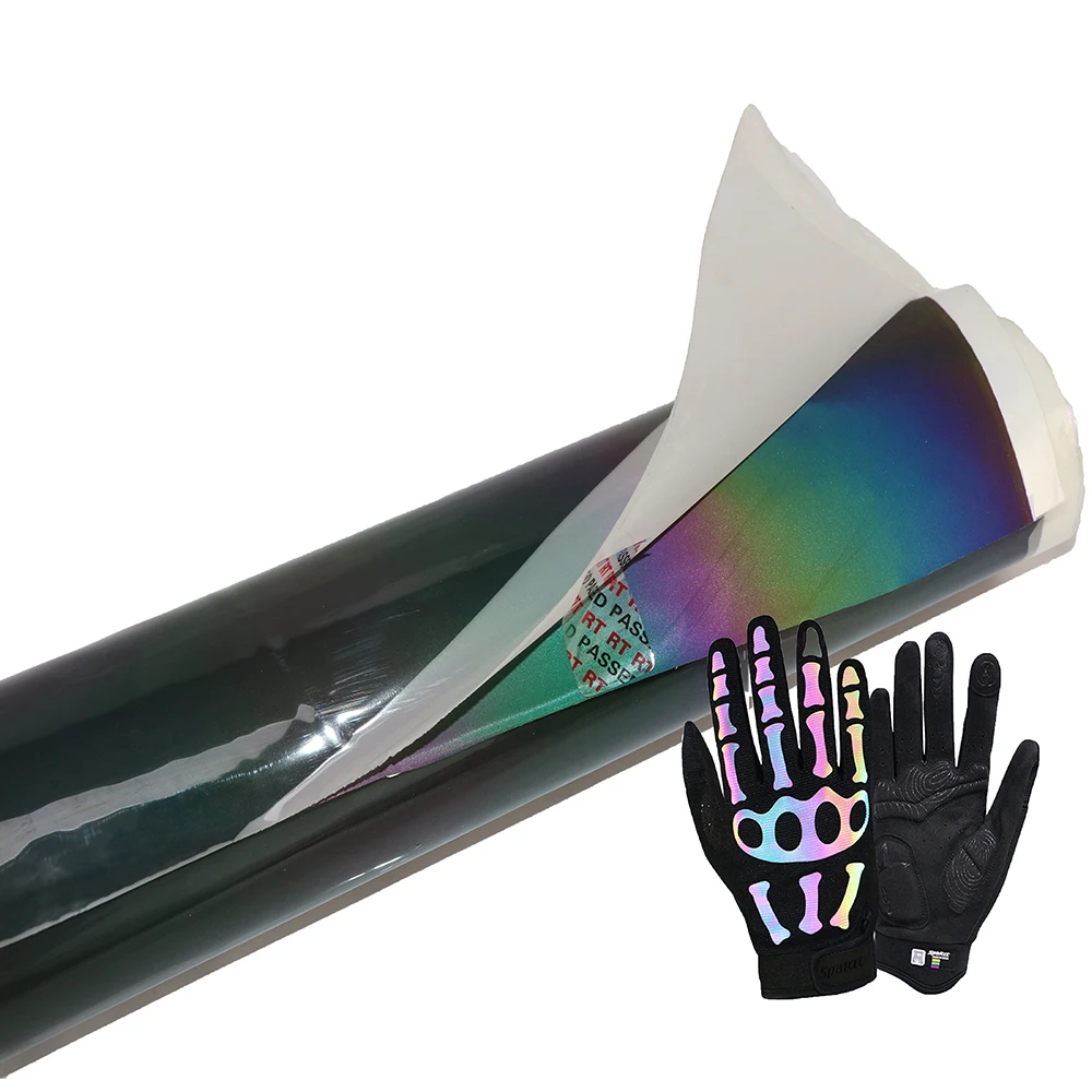 Gray Color Reflector Iron On Reflective Heat Transfer Label Safety Clothing Vinyl Reflective For Plotter Cutting