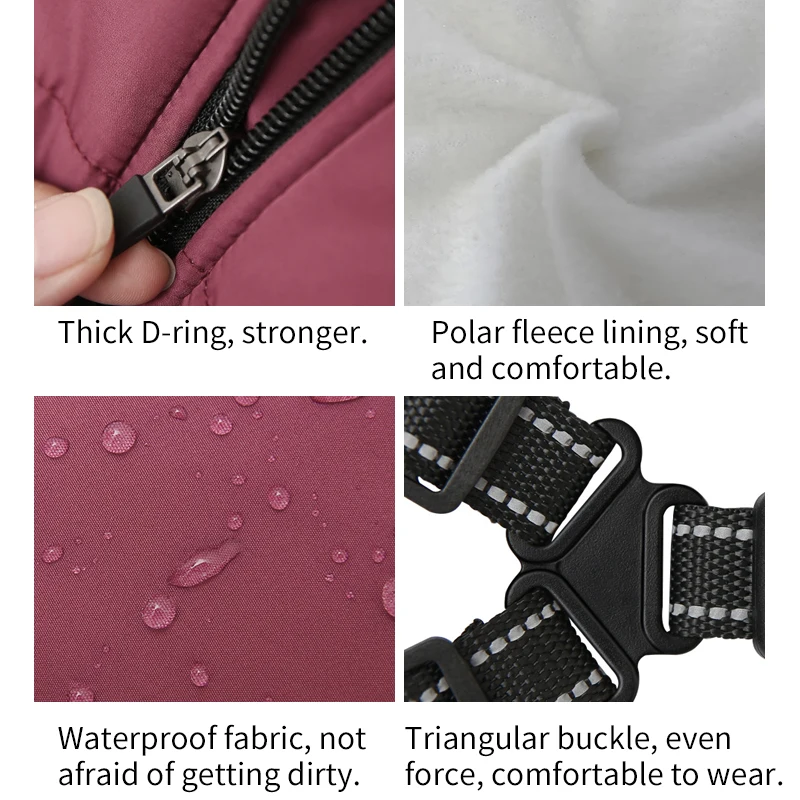 2024 New Pet Waterproof Warm Heat Cotton Sweater Costumes Dresses Big Dog Autumn Winter Clothes Harness Vest