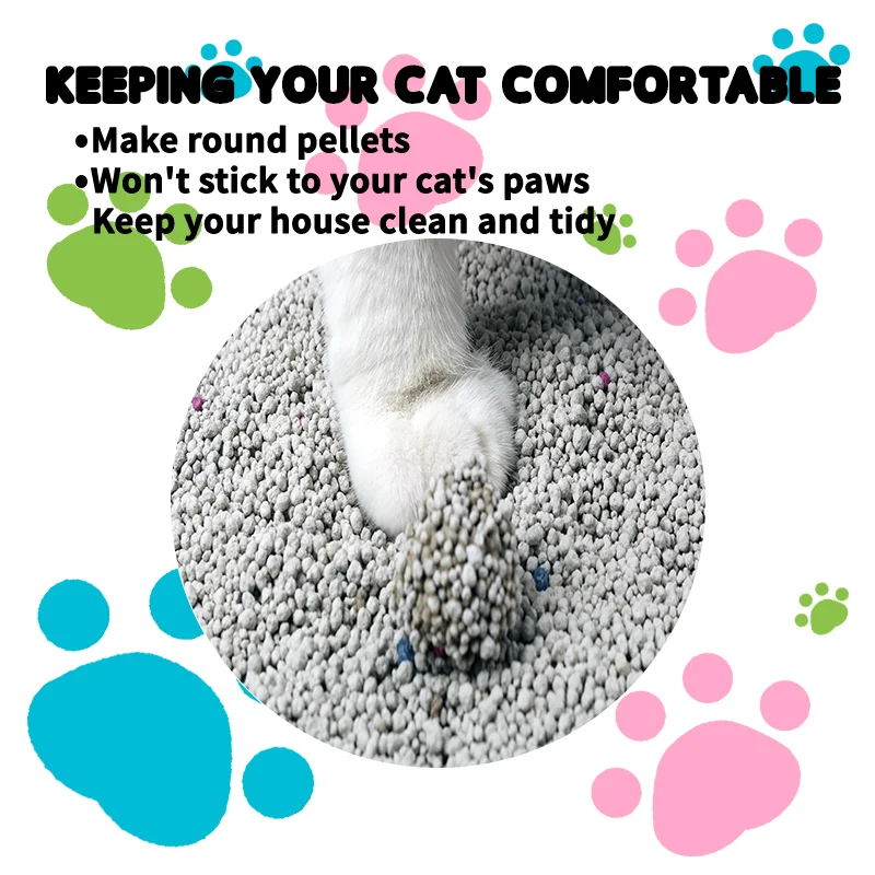 Supplier  Oem Export  Strong Clumping Easy Clean Sodium Clay Cat Sand Dust Free Premium Bentonite Cat Litter