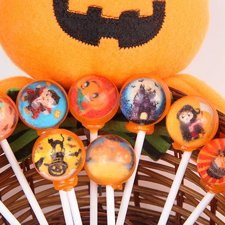 Custom logo Lollipop image lollipops round Assorted Flavor Isomalt Handmade galaxy lollipop